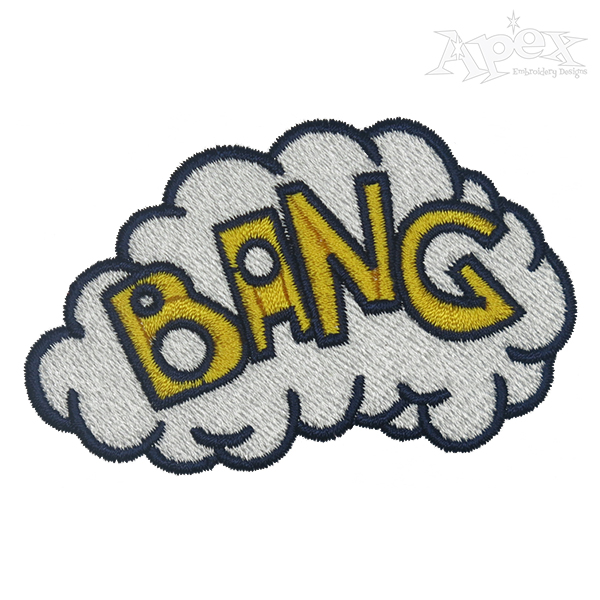 Bang Cloud Embroidery Design