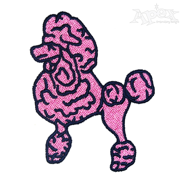 Poodle Embroidery Design