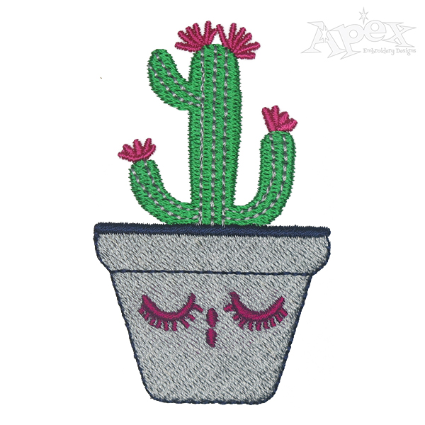 Cute Cactus Embroidery Designs
