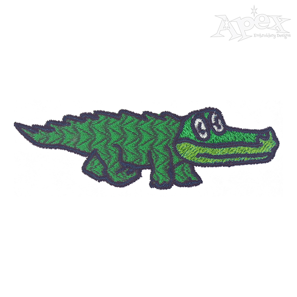 Alligator Crocodile Embroidery Design