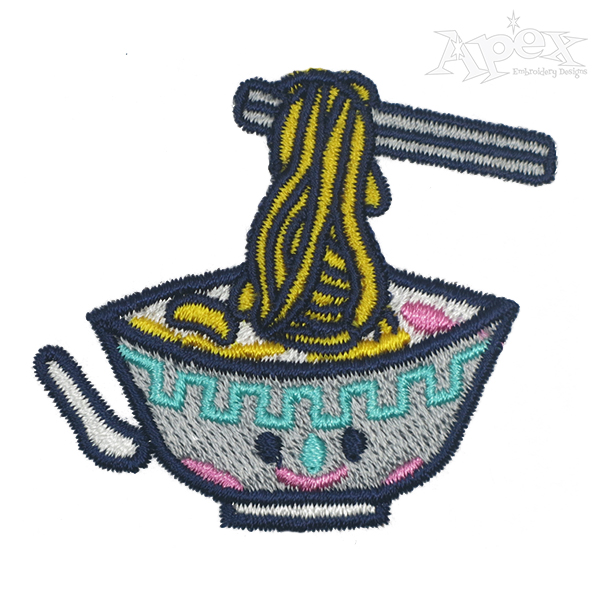 Noodle Bow Embroidery Design