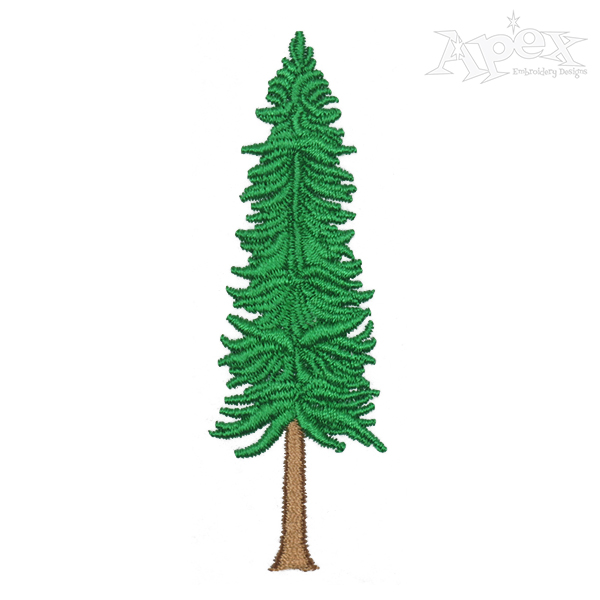 Redwood Tree Embroidery Design