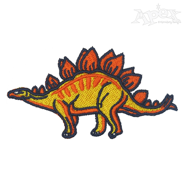 Stegosaurus Dinosaur Embroidery Design
