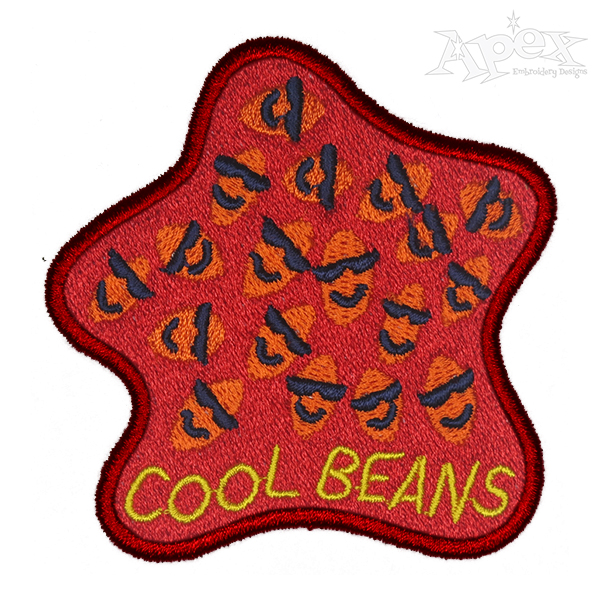 Cool Beans Embroidery Design