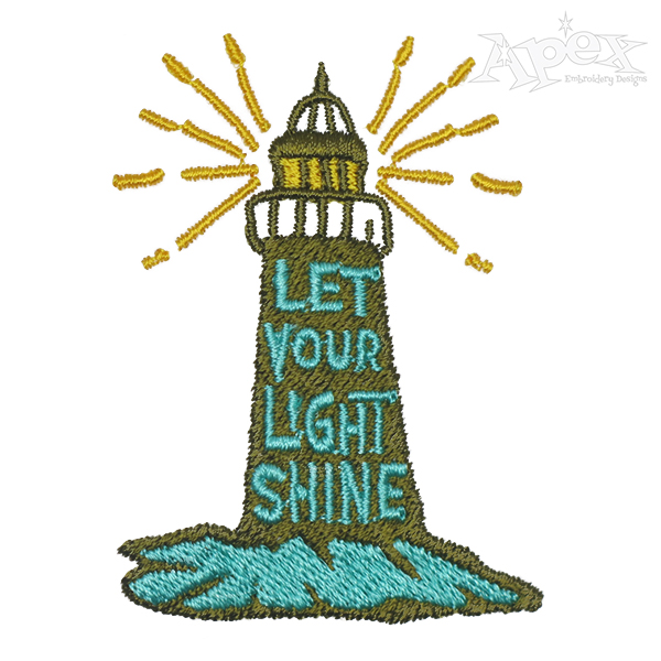 Let Your Light Shine Embroidery Design