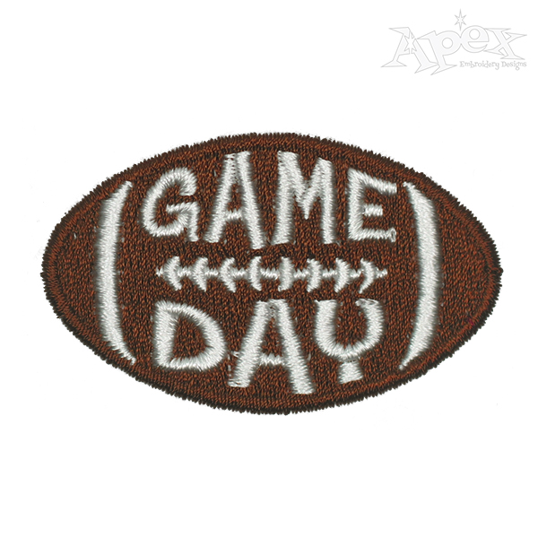 Game Day Football Embroidery Design