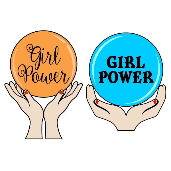 Girl Power Crystal Ball SVG Cuttable Design