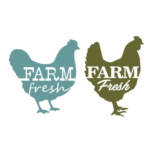 Farm Fresh Chicken SVG Cuttable Design