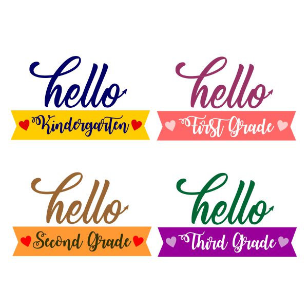 Hello School Pack SVG Cuttable Design
