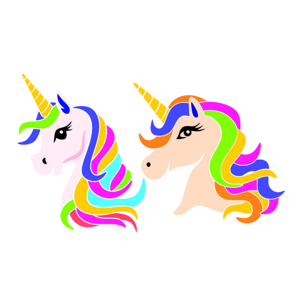 Rainbow Unicorn SVG Cuttable Design