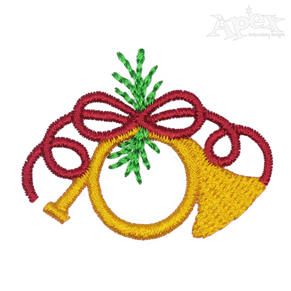 Little French Horn Embroidery Design