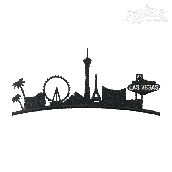 Las Vegas Skyline Embroidery Design