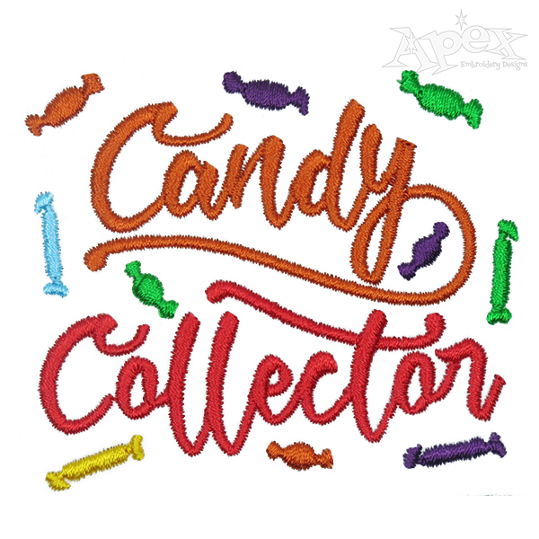 Candy Collector Embroidery Design