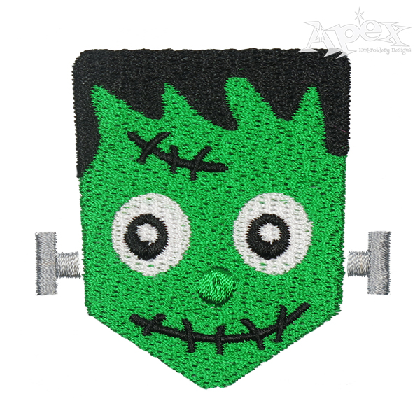 Cute Halloween Frankenstein Embroidery Design