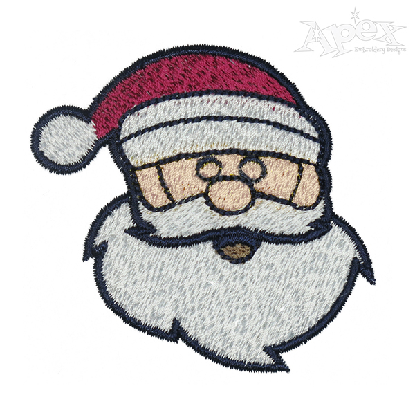 Santa Claus Face Embroidery Design