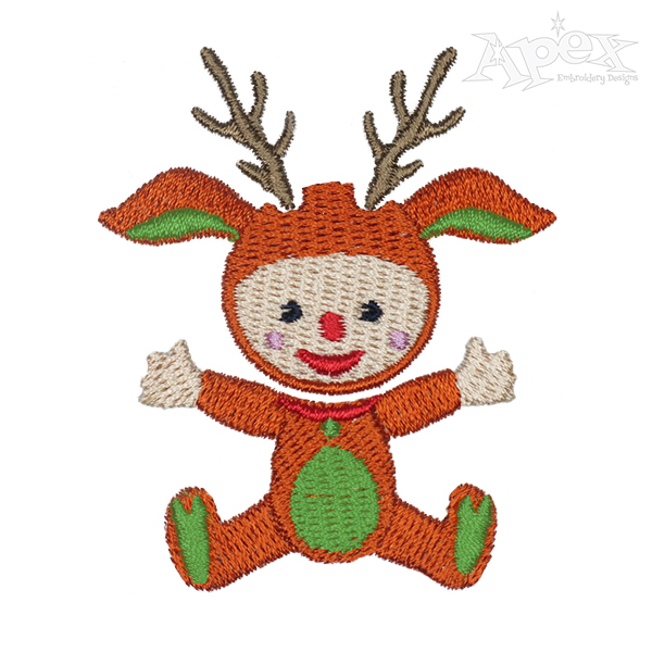Baby Reindeer Embroidery Design