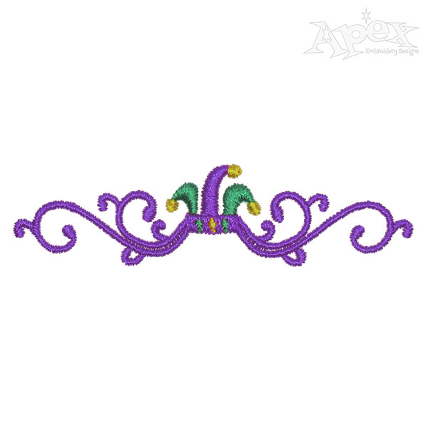 Mardi Gras Swirl Decor Embroidery Design