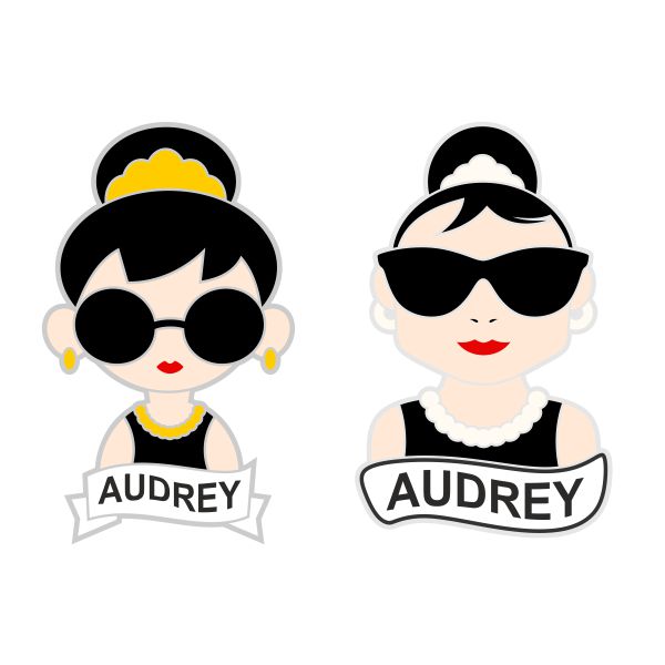 Cute Audrey Hepburn SVG Cuttable Design