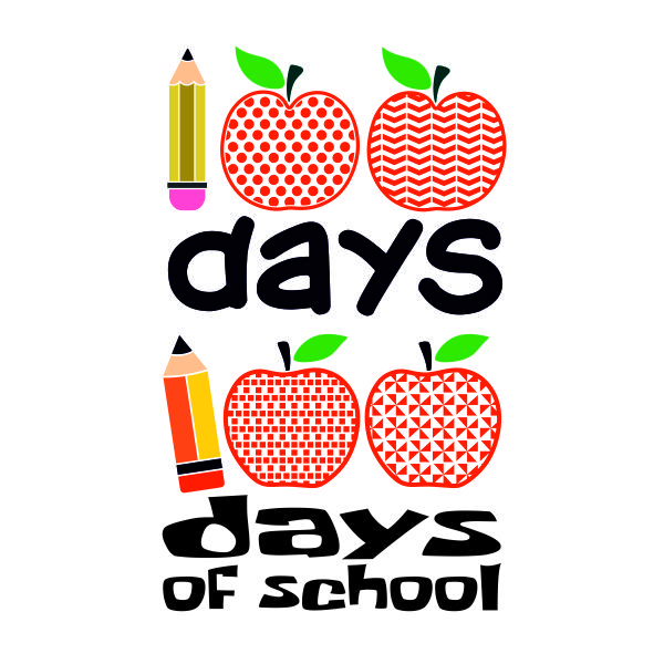 100 Days of School SVG Cuttable Design