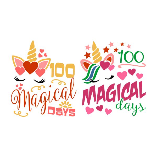 100 Magical Days SVG Cuttable Design