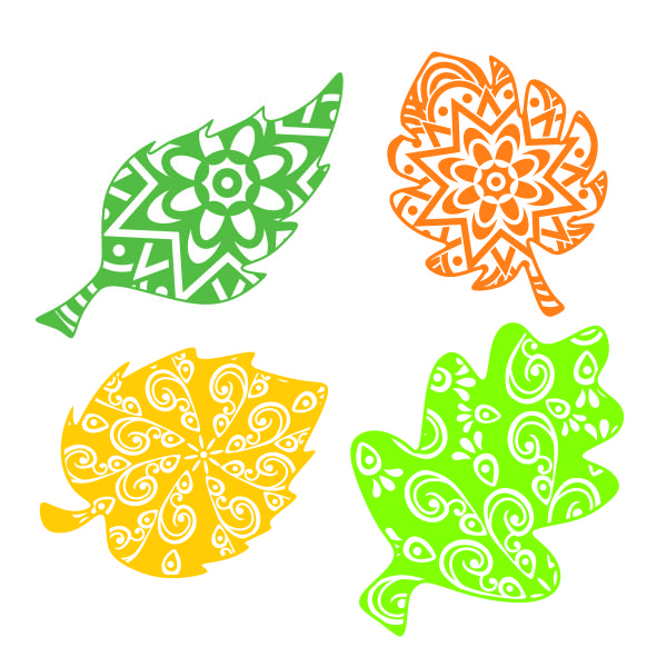 Mandala Mehndi Pattern Leaves Pack SVG Cuttable Design