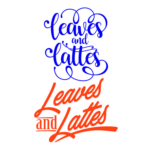Leaves and Lattes Cuttable Design