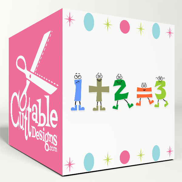 Math Monster Numbers SVG Cuttable Font
