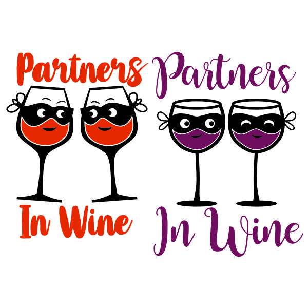 Partner in Wine SVG Cuttable Design