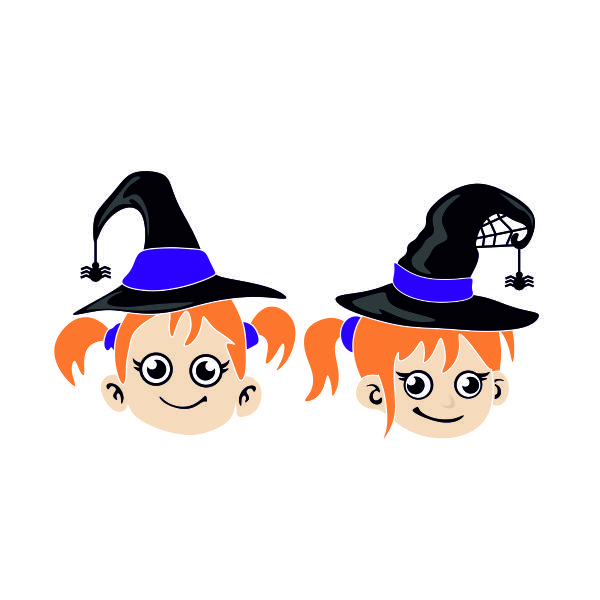 Cute Witch Girl SVG Cuttable Design