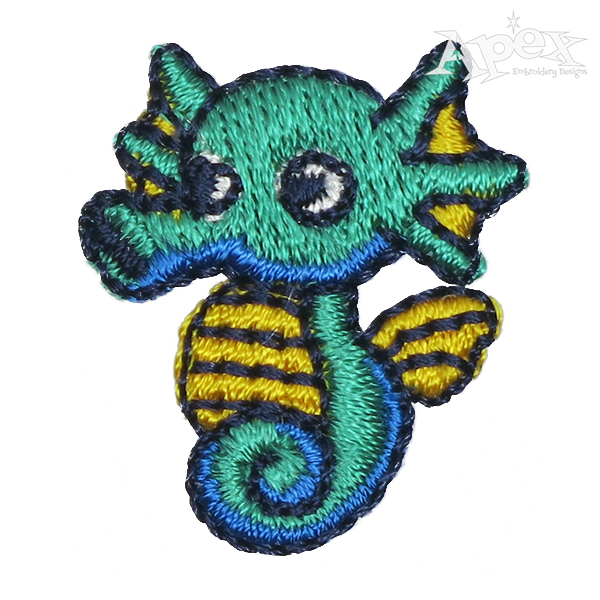 Seahorse Dragon Embroidery Design