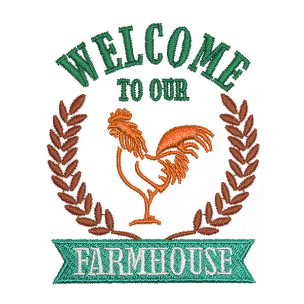 Welcome to Our Farmhouse Embroidery Design