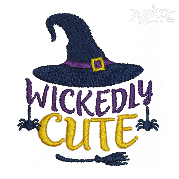 Wickedly Cute Witch Embroidery Design