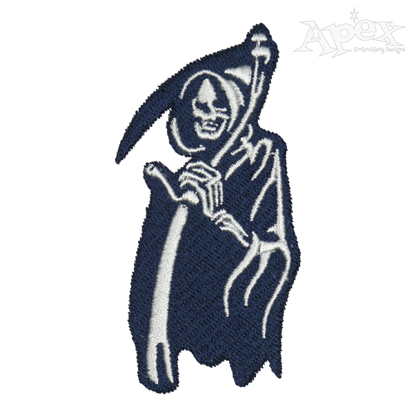Grim Reaper Embroidery Design