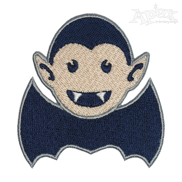 Dracula Vampire Embroidery Design