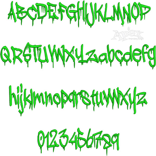 Bloody Halloween Embroidery Font