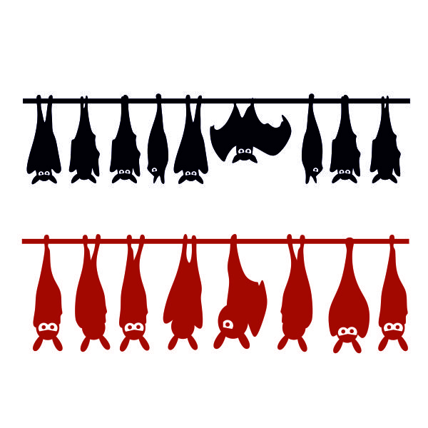 Hanging Bats SVG Cuttable Design