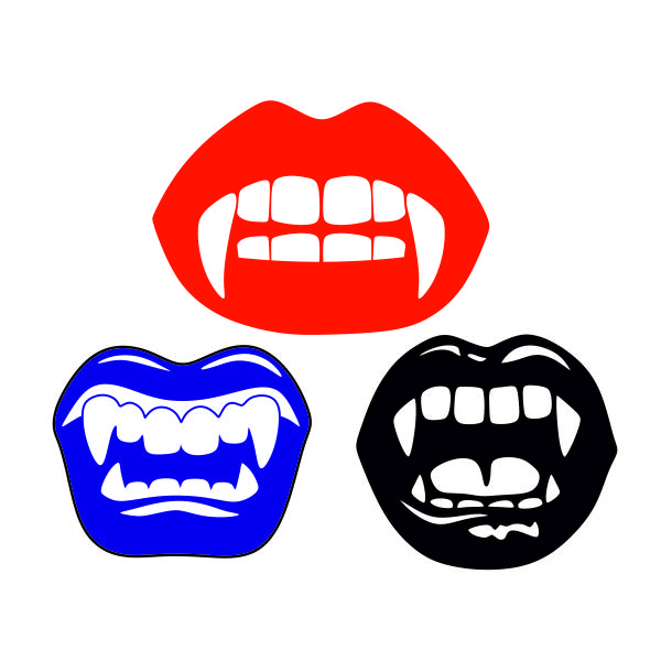 Vampire Mouth SVG Cuttble Design