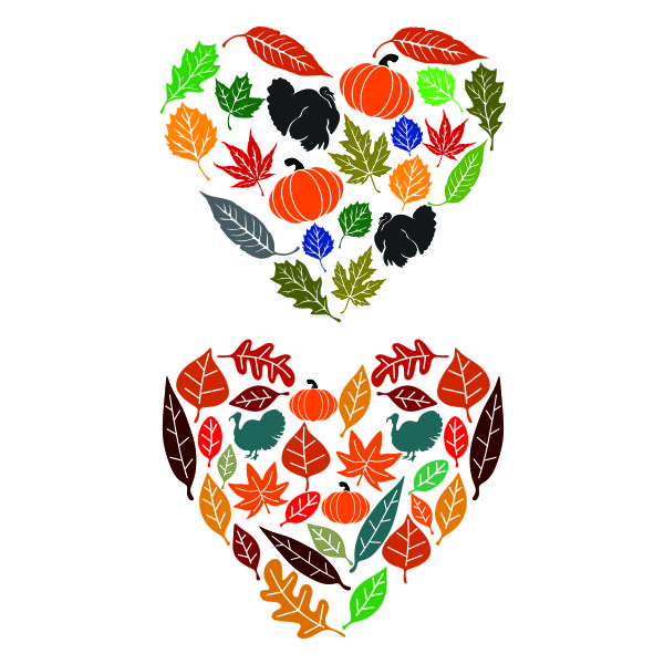 Thanksgiving Heart SVG Cuttable Design