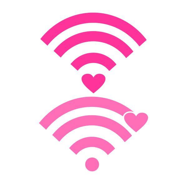 Heart Wifi SVG Cuttable Design