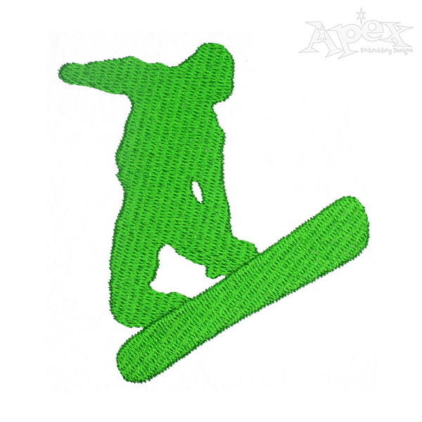 Snowboarding Embroidery Design