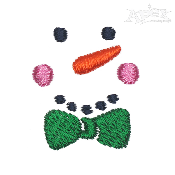 Snowman Face Embroidery Design