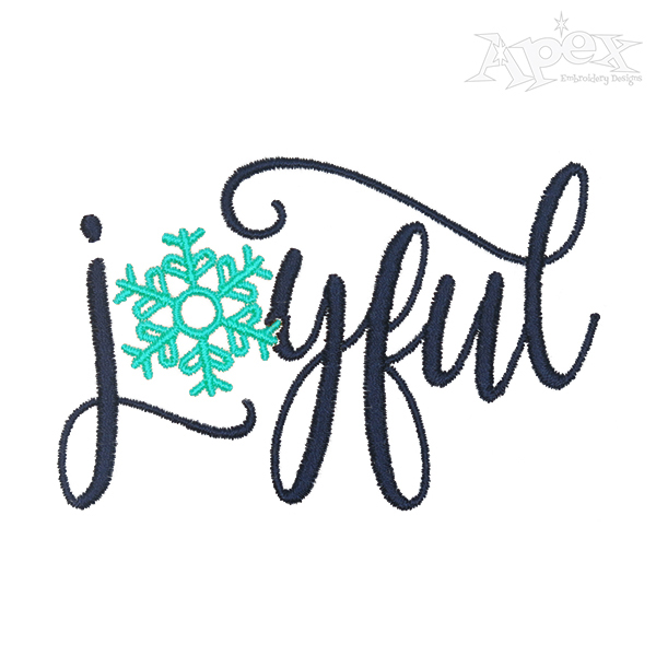 Joyful Snowflake Embroidery Design
