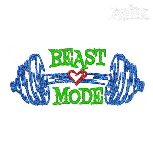 Beast Mode Embroidery Design