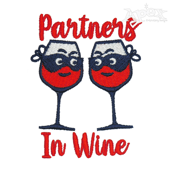 Partners in Wine Embroidery Designs