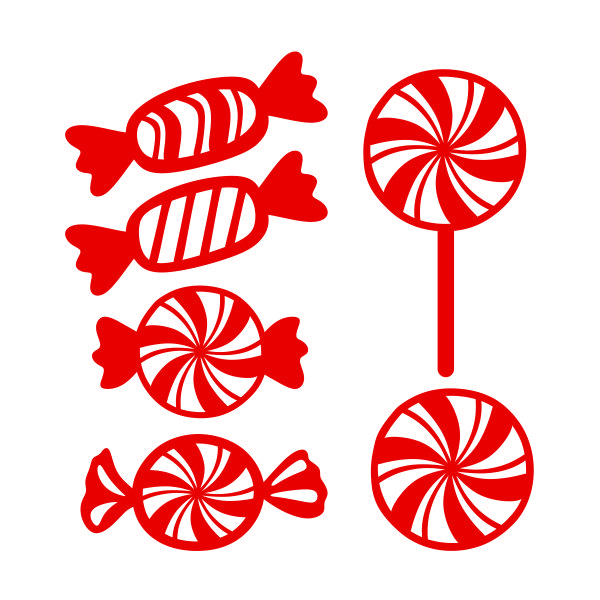 Peppermint Candy Pack SVG Cuttable Design