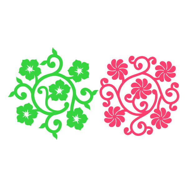 Flower Decor Pattern SVG Cuttable Design