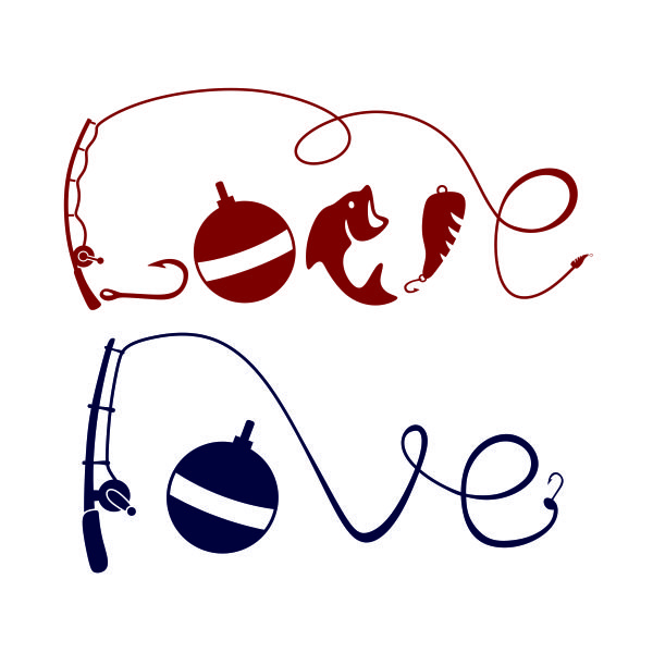 Fishing Love SVG Cuttable Design