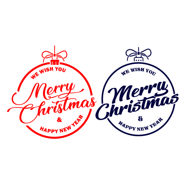 Merry Christmas Bulb SVG Cuttable Design
