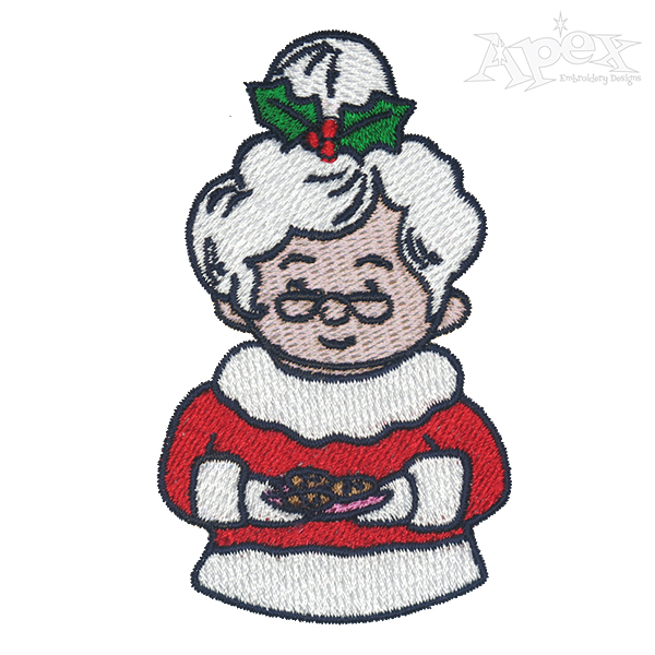 Mrs Claus Embroidery Design