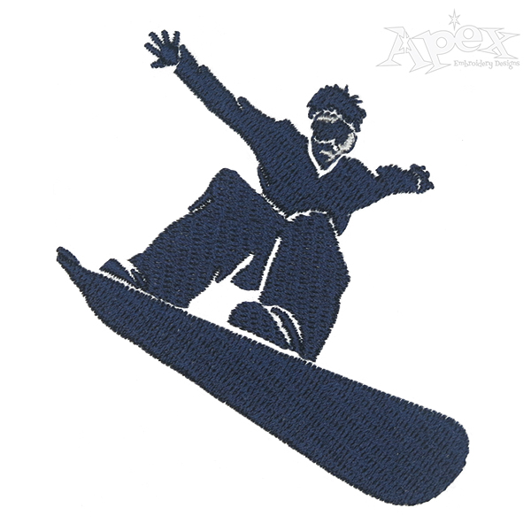Snowboard Embroidery Design